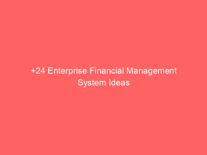 +24 Enterprise Financial Management System Ideas