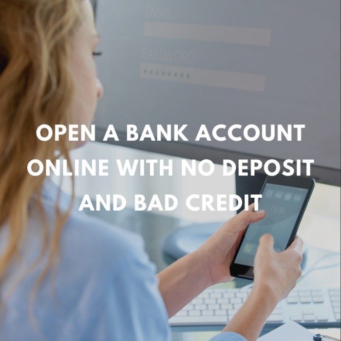 Bank accounts with no opening deposit